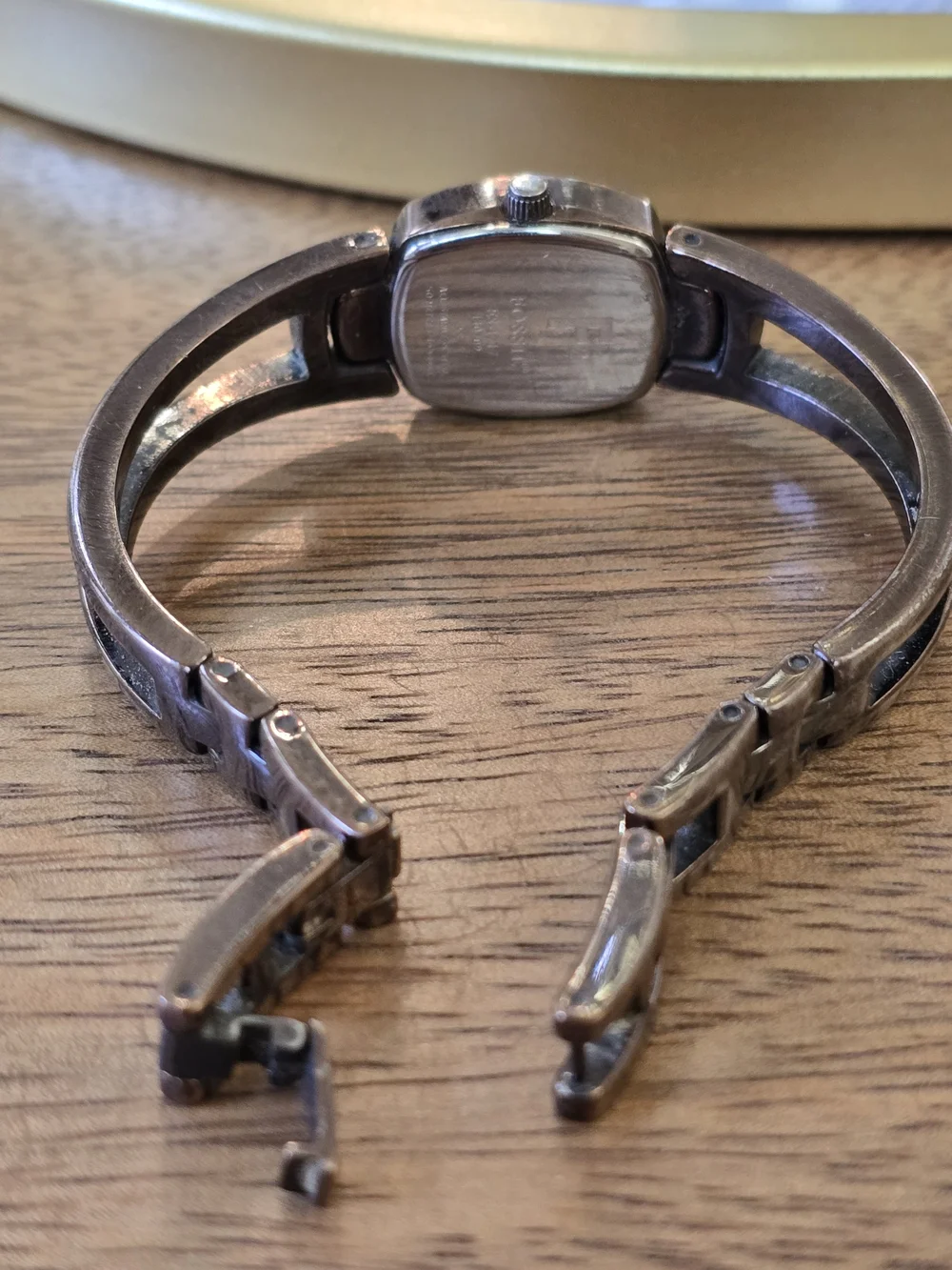 Fossil Men’s Bronze-Tone Bracelet Watch - Black Dial
